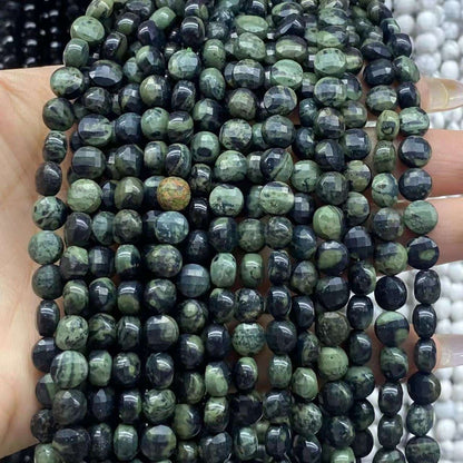 Faceted Cion Beads 6x6mm Quartz/Jasper/Agate/Crystal