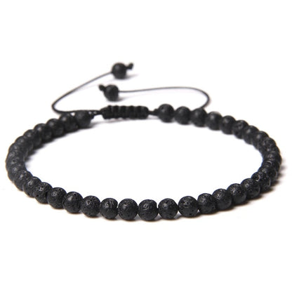 Beads Bracelet Adjustable Rope String Braided Bracelets 4mm 6mm 8mm