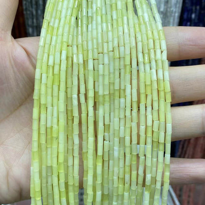 Cylindrical Tube Beads 2x4mm Quartz/Jasper/Agate/Crystal