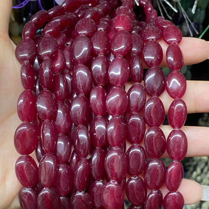 Smooth Flat Oval Beads 10x14mm Quartz/Jasper/Agate/Crystal