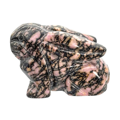 Rabbit Statue Hand Carved Animal Figurine