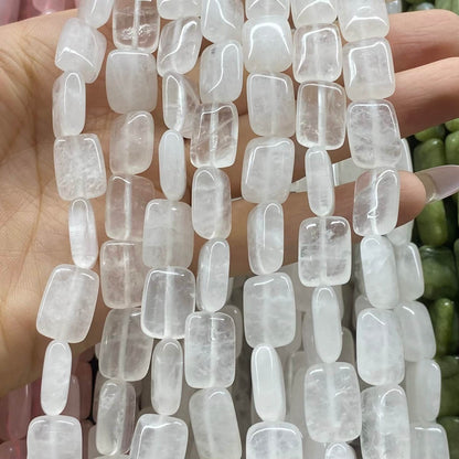 Smooth Rectangle Beads 10x14mm Quartz/Jasper/Agate/Crystal