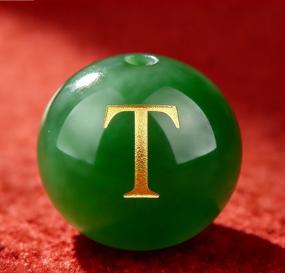 Natural Red Agate Beads - 26 Alphabet Loose Beads for Engraving Customization DIY