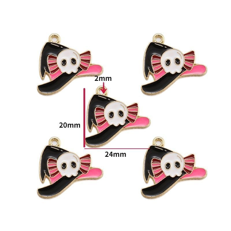 5PCS Halloween Style Theme Jewelry Making Findings Charm #3