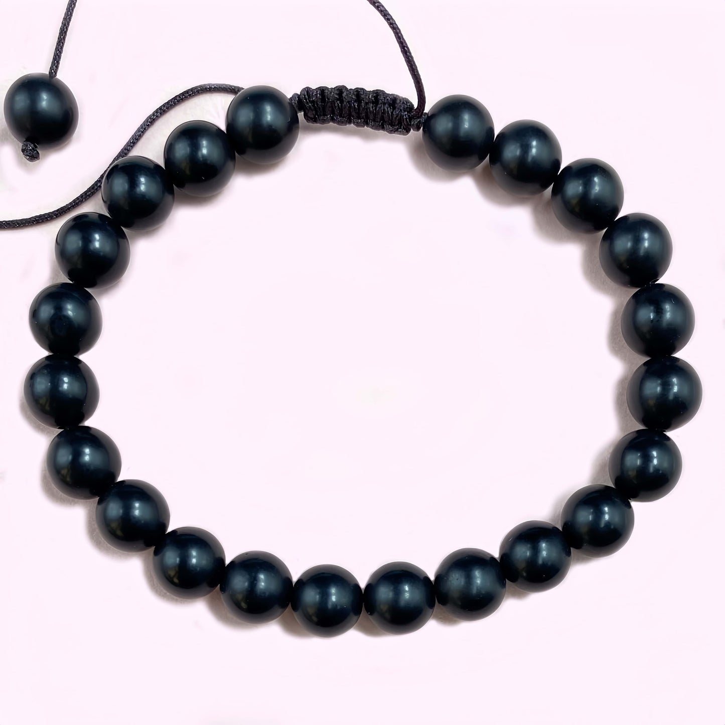 Matte Onyx for Protection and Apotropaic Briaded Rope Crystal Bracelet