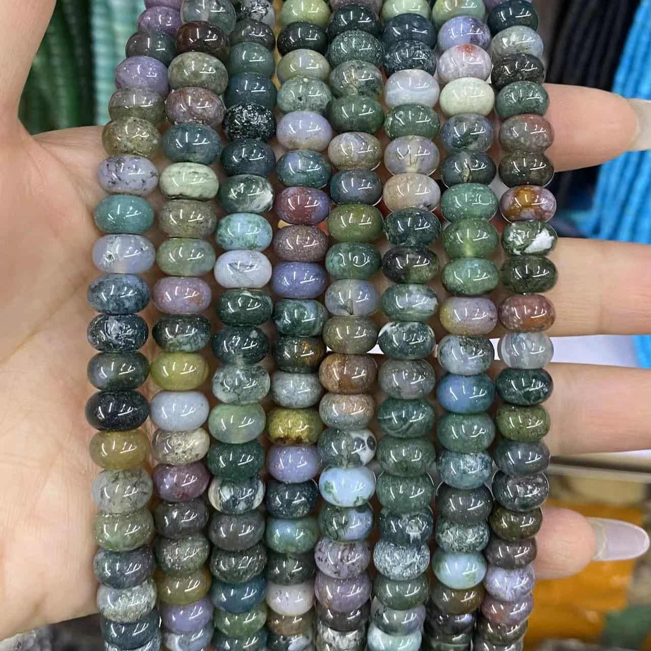 Round Rondelle Beads 2x4mm 4x6mm 5x8mm Quartz/Jasper/Agate