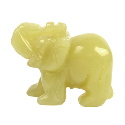 Elephant Figurine Hand Carved Animal Figurine