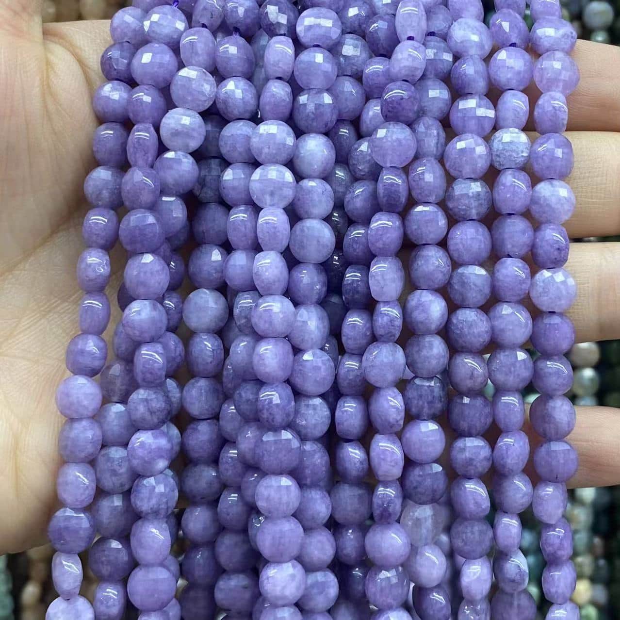 Faceted Cion Beads 6x6mm Quartz/Jasper/Agate/Crystal