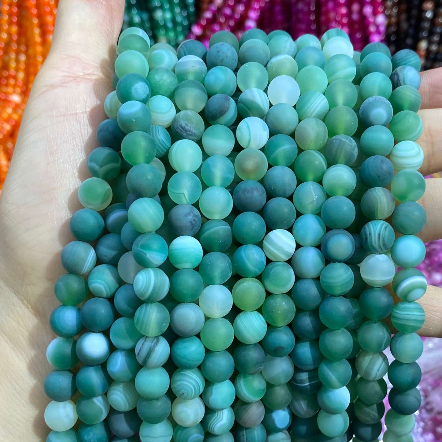 #1 Round Aagte Beads 6mm/8mm/10mm/12mm