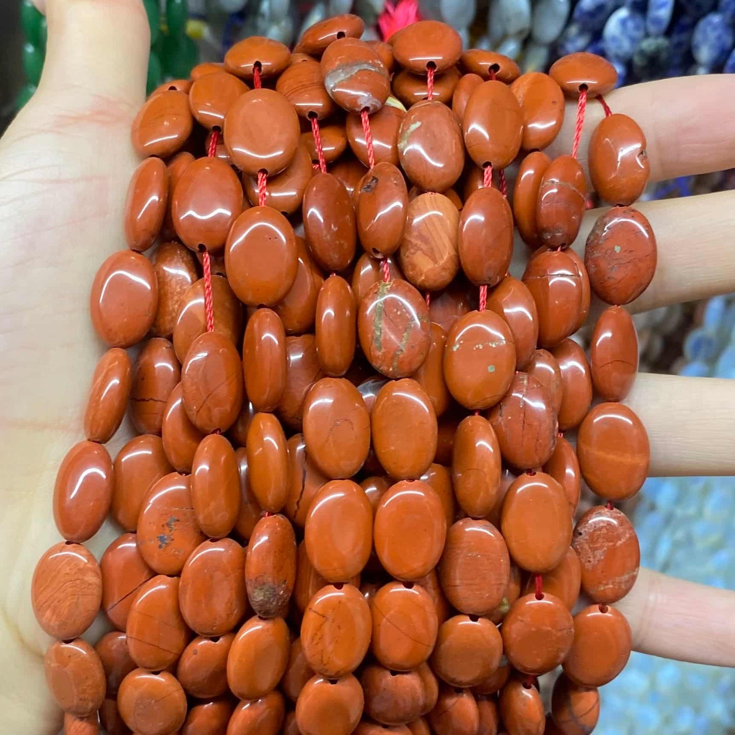 Smooth Flat Oval Beads 10x14mm Quartz/Jasper/Agate/Crystal