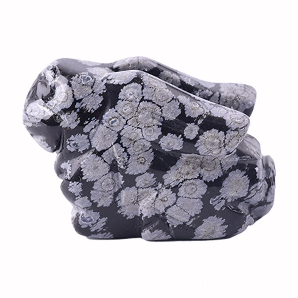 Rabbit Statue Hand Carved Animal Figurine