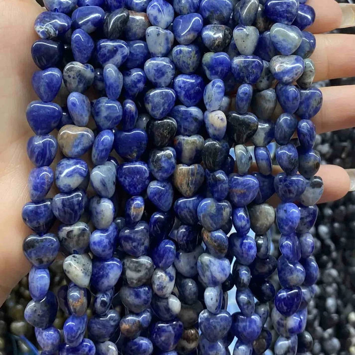 Heart Shape Sodalite Beads