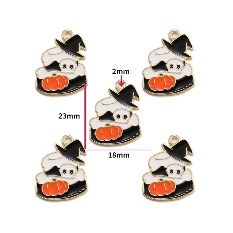 5PCS Halloween Style Theme Jewelry Making Findings Charm #3