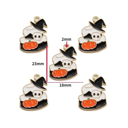 5PCS Halloween Style Theme Jewelry Making Findings Charm #3