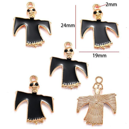 5PCS Halloween Style Theme Jewelry Making Findings Charm #1
