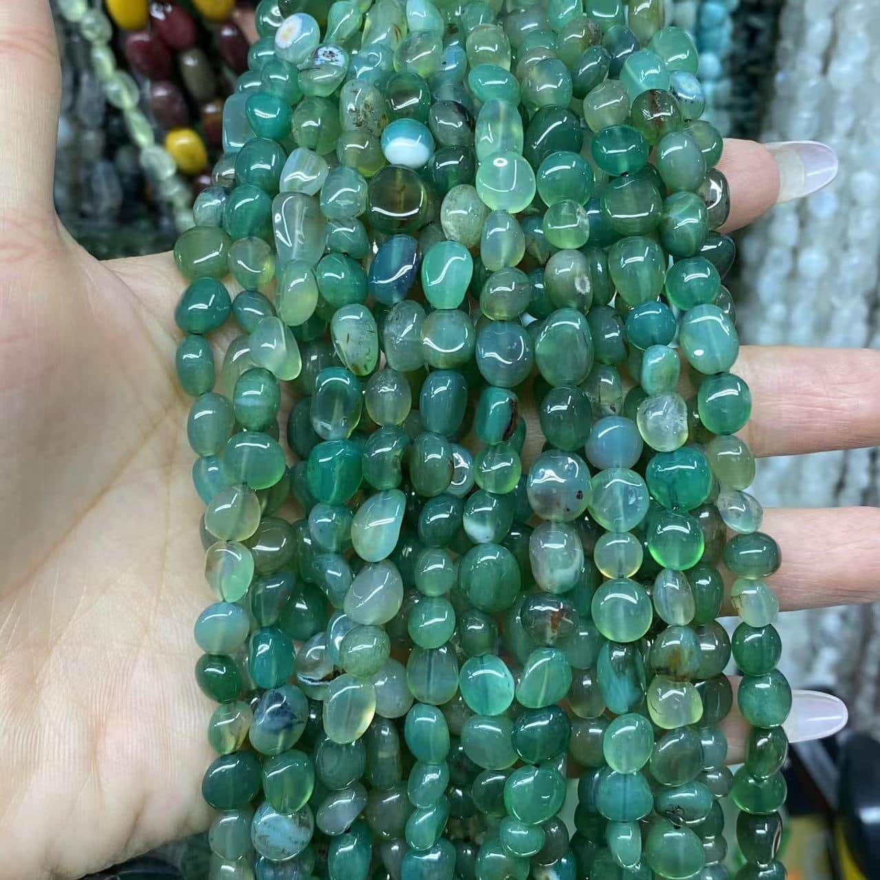 Irregular Smooth Beads 6-8mm Gemstone/Quartz/Jasper/Agate