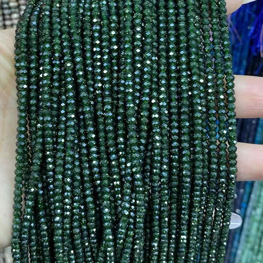 Faceted Rondelle Sandstone Beads