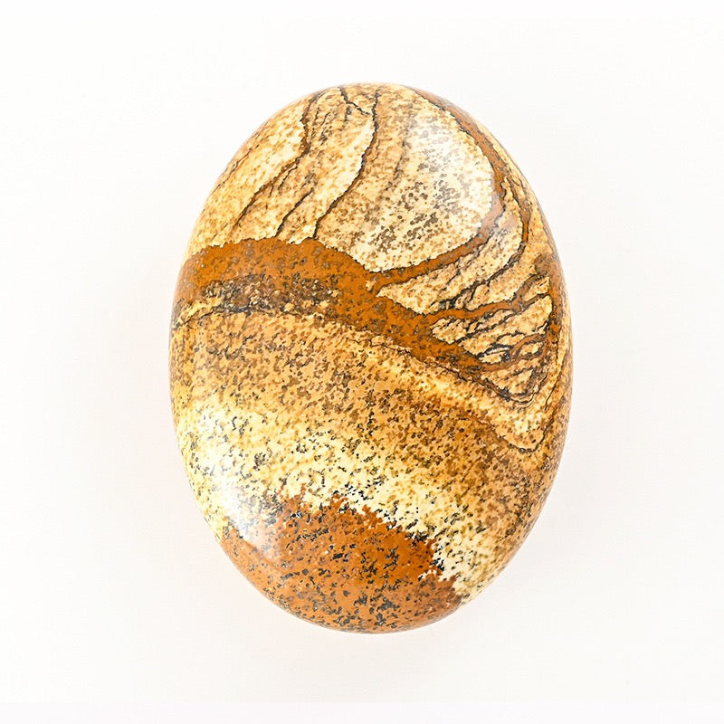 Oval Palm Stone, Polished Oval Gemstone Pocket Palm Stone Gift