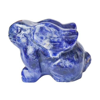 Rabbit Statue Hand Carved Animal Figurine