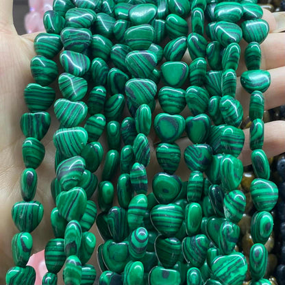 Smooth Heart Shape Beads 10mm/15mm Quartz/Jasper/Agate/Crystal