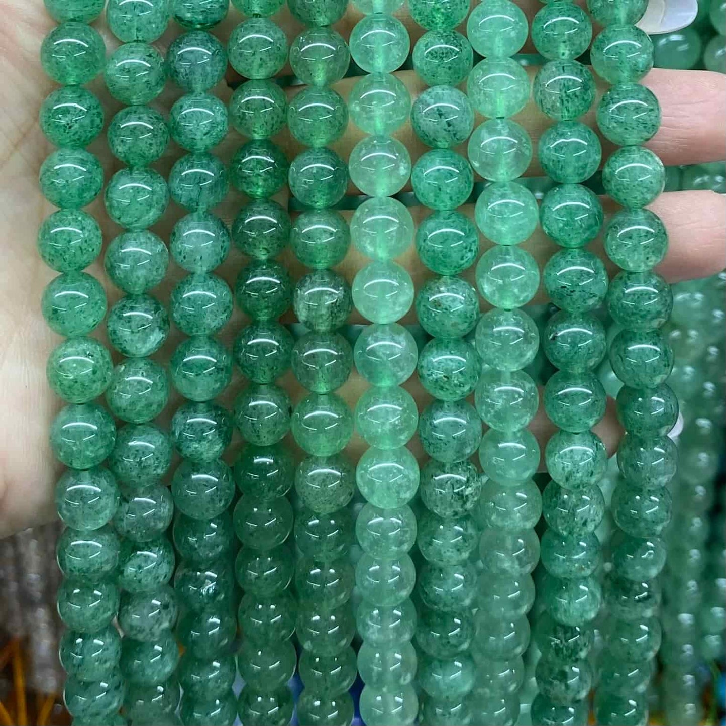 High-Quality Gemstone & Crystal Round Smooth Beads 4mm 6mm 8mm 10mm