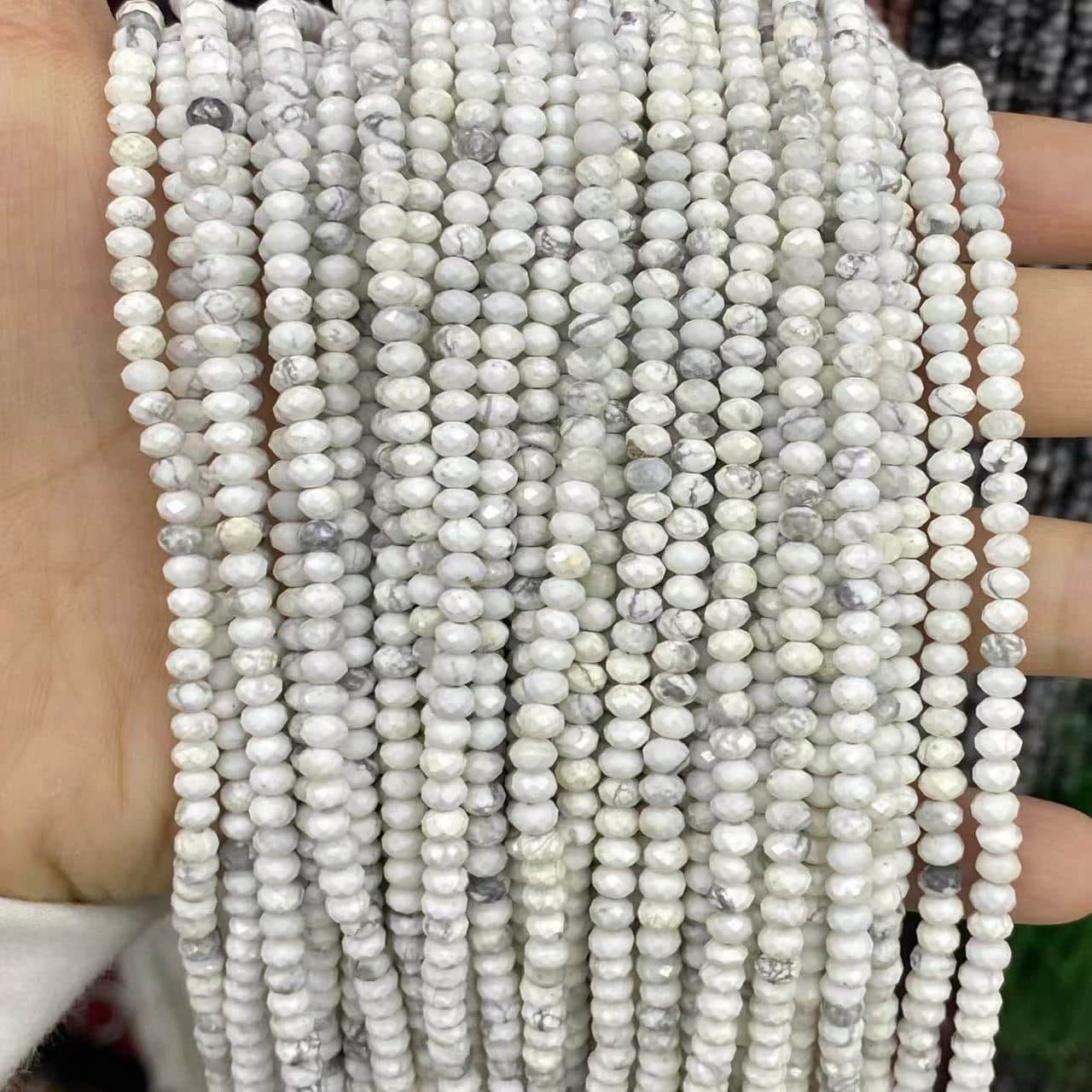 Faceted Rondelle Beads 2x3mm 3x4mm Gemstone/Quartz/Jasper/Agate