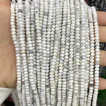 Faceted Rondelle Beads 2x3mm 3x4mm Gemstone/Quartz/Jasper/Agate