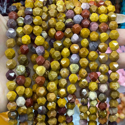 Diamond Faceted Beads 6mm/8mm/10mm Quartz/Jasper/Agate/Crystal