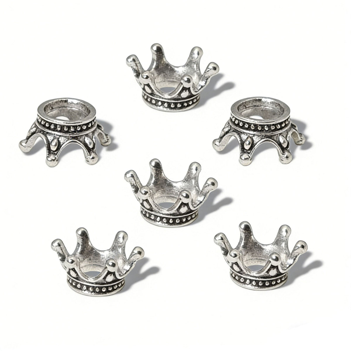 5PCS Crown Brass Spacer Bead