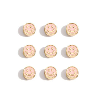 5PCS Colorful Happy Face Jewelry Making Findings Spacer