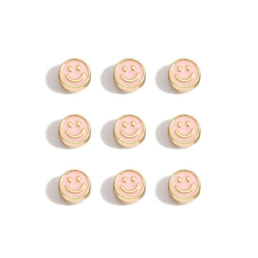 5PCS Colorful Happy Face Jewelry Making Findings Spacer