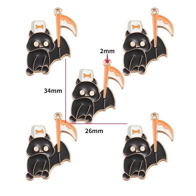 5PCS Halloween Style Theme Jewelry Making Findings Charm #3