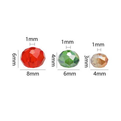 Rondelle Multicolored AB Glass Beads