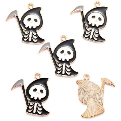 5PCS Halloween Style Theme Jewelry Making Findings Charm #2