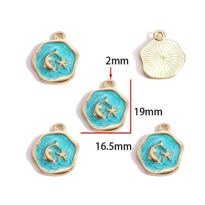 Assorted Ocean Design Charms for Jewelry Making