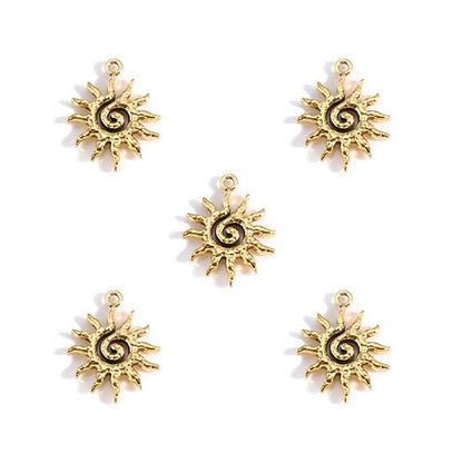 5 PCS Sun Style Jewelry Making Findings Charm Multi Sizes