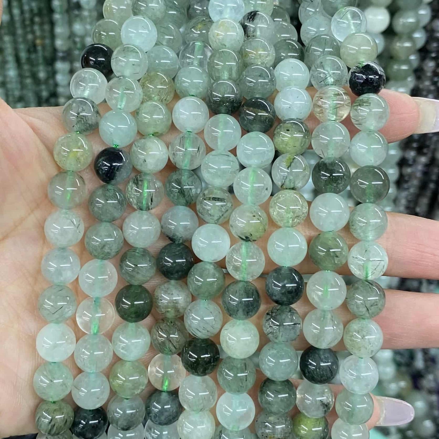 High-Quality Gemstone & Crystal Round Smooth Beads 4mm 6mm 8mm 10mm