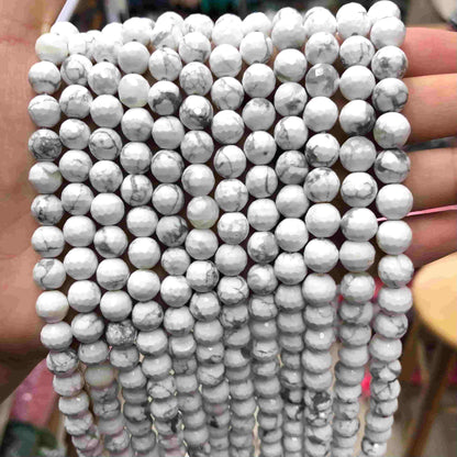 Round Faceted Beads Crystal/Quartz/Jasper/Agate 6mm 8mm 10mm