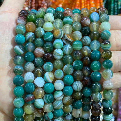 #1 Round Aagte Beads 6mm/8mm/10mm/12mm