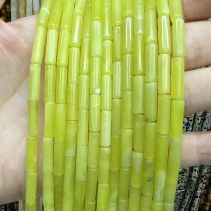 Cylindrical Tube Beads 4x13mm Quartz/Jasper/Agate/Crystal