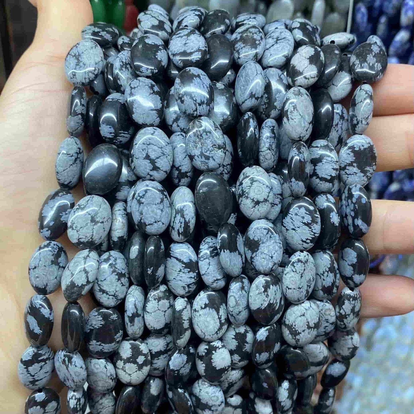 Smooth Flat Oval Beads 10x14mm Quartz/Jasper/Agate/Crystal