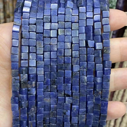 Cube Shape Sodalite Beads