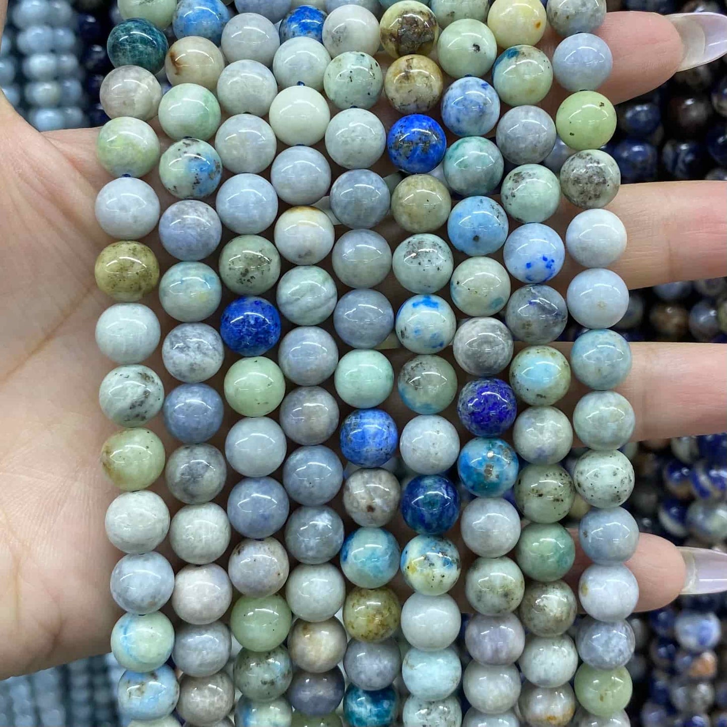 High-Quality Gemstone & Crystal Round Smooth Beads 4mm 6mm 8mm 10mm