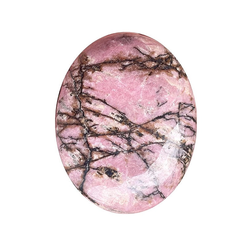 Oval Palm Stone, Polished Oval Gemstone Pocket Palm Stone Gift