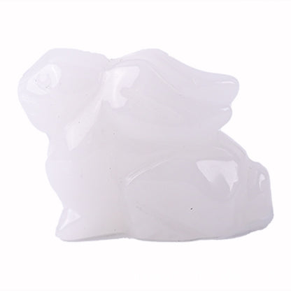 Rabbit Statue Hand Carved Animal Figurine