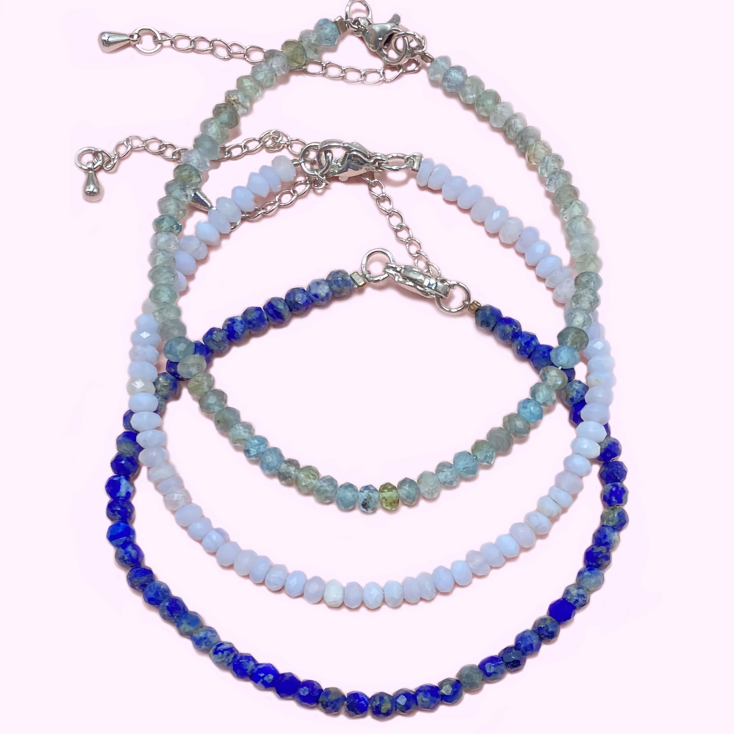 Triple Layer Lapis Lazuli Improve Sleep Crystal Bracelet