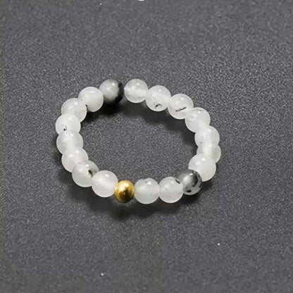 3mm Multi Round Bead Ring Elastic Rings Stackable