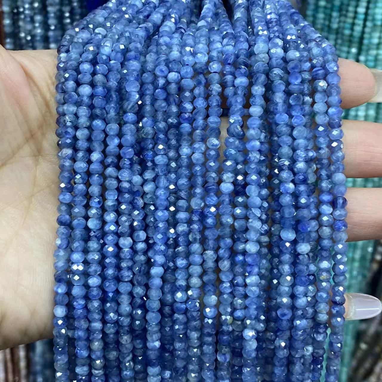 Faceted Rondelle Beads 2x3mm 3x4mm Gemstone/Quartz/Jasper/Agate