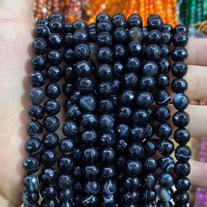#1 Round Aagte Beads 6mm/8mm/10mm/12mm