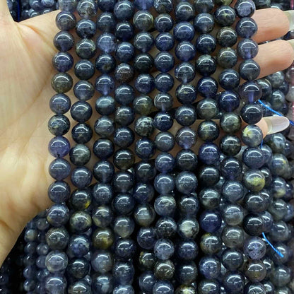 High-Quality Gemstone & Crystal Round Smooth Beads 4mm 6mm 8mm 10mm